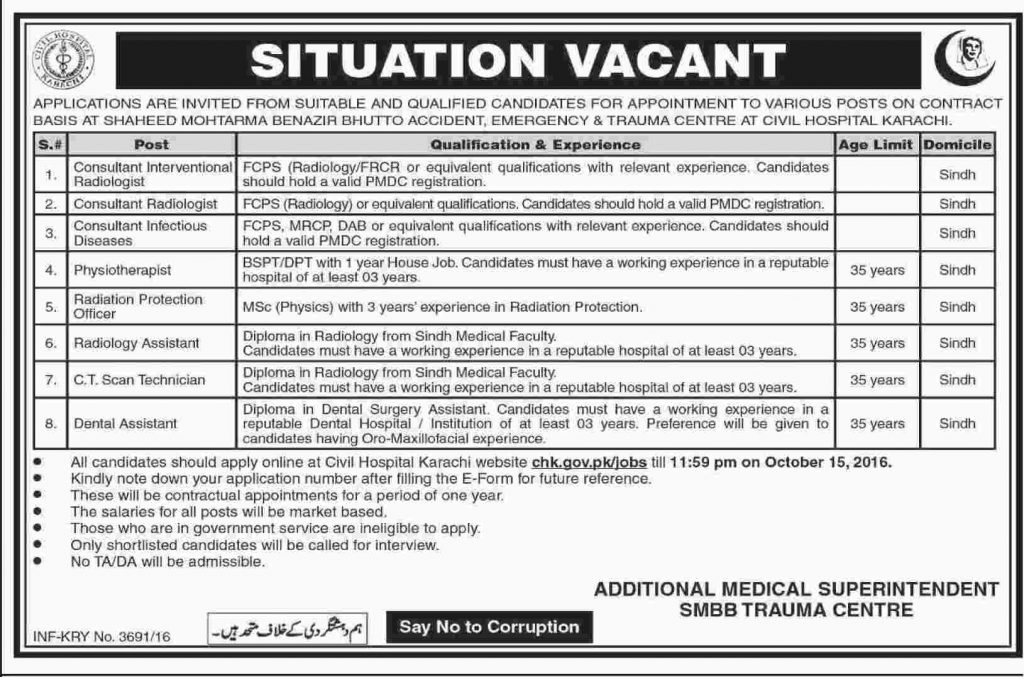 civil-hospital-karachi-jobs-2016-for-radiologist-consultant-technician-and-assistant
