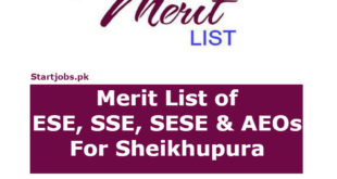 NTS Merit List Sheikhupura