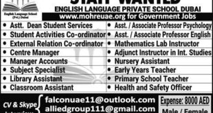 English Language School Dubai Jobs 2018 for Teachers & Non-Teaching Staff Latest Advertisement