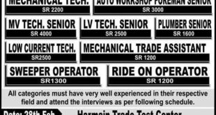 Jobs in Saudi Arabia for DAE, Technical and Support Staff for Various Projects Latest Advertisement