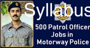 Motorway Police Jobs Syllabus