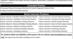 Shaukat Khanum Memorial Cancer Hospital & Research Centre Jobs 2018 SKMCH&RC Latest Advertisement