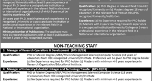 Sukkur IBA University Jobs 2018 for Teaching & Non-Teaching Staff Latest Advertisement