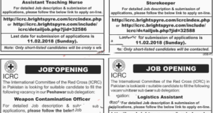The International Committee of Red Cross (ICRC) Peshawar Jobs 2018 Latest