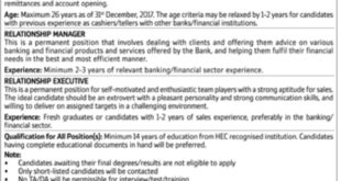 Bank Alfalah Ltd Jobs 2018 for Relationship Managers, Relationship Executives & Customer Services Officers Latest Advertisement