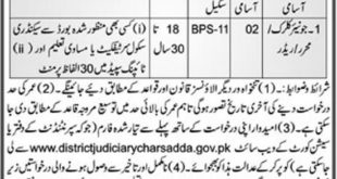 District & Session Judge Charsadda Jobs 2018 for 2+ Junior Clerks, Readers Latest Advertisement