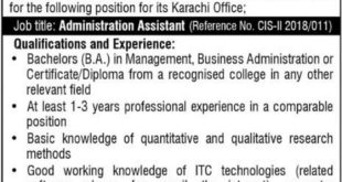 GIZ International Pakistan Jobs 2018 for Admin Assistant Advertisement - Apply Online