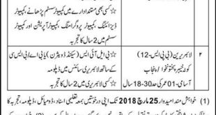 Pak Army Jobs 2018 for Librarian and Computer Assistant Posts at Garrison HR Center Quetta Advertisement