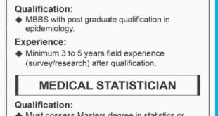 SIUT Teaching Hospital Jobs 2018 for Statistician, Research Officer, Coordinator and Medical Posts Latest Advertisement