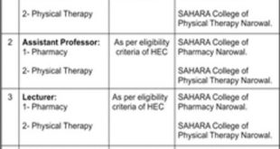 Sahara for Life Trust Jobs 2018 For Biomedical Engineer and Teaching Staff Latest Advertisement