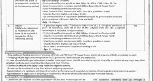 Sindh Revenue Board (SRB) Jobs 2018 for 32+ Interns (Multiple Categories) Latest Advertisement