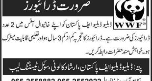 WWF Pakistan Jobs 2018 for Supply Chain, Implementation Officer and Drivers Advertisement