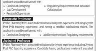 Capital University of Sciences & Technology (CUST) Jobs 2018 for Teaching Faculty Latest Advertisement
