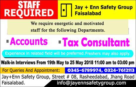 Jay+Enn Safety Group FSD Jobs 2018 for Accounts & Tax Staff