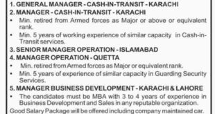 PO Box No. 81534 Jobs 2018 for Various Business Development, Managers Posts