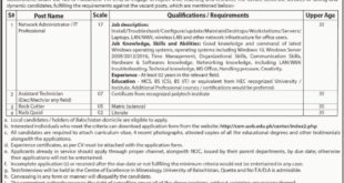 Centre of Excellence in Mineralogy University of Balochistan Quetta Jobs For Network Administrator, IT Professional & Others