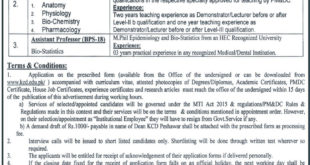 Khyber College Of Dentistry Peshawar Jobs For Assistant Professors 2018