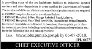 Punjab Social Security Health Management Company Jobs Apply Online