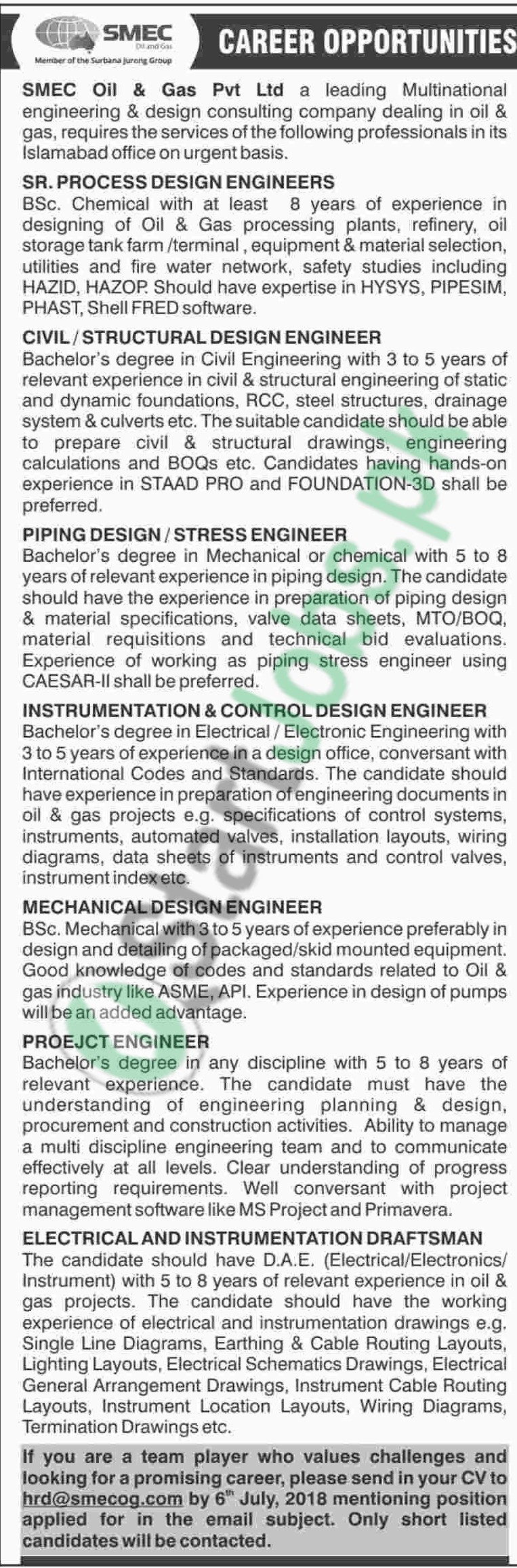 SMEC Oil & Gas Pvt Ltd Jobs 2018 in Islamabad (3).png