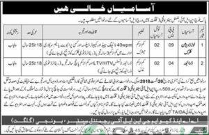 Pak Army NLI Regimental Center Gilgit Jobs For Lower Division Clerk, Driver