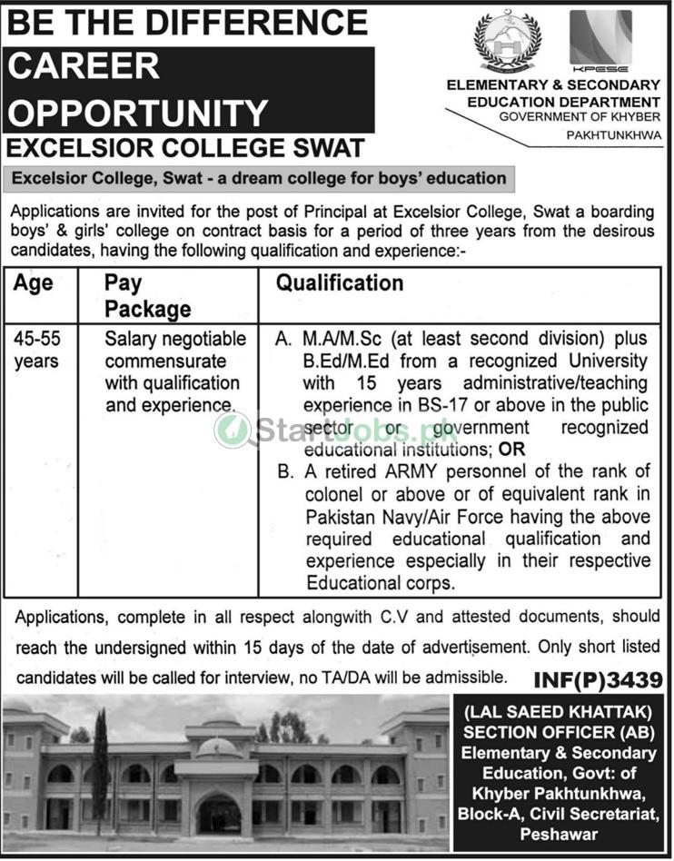 Elementary and Secondary Education Department Jobs 2018