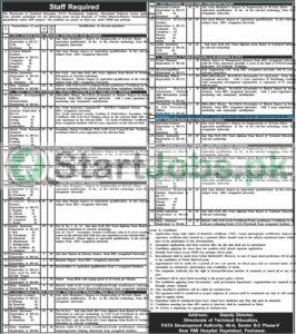 FATA Development Authority 109 Jobs For Instructor , Lecturer & Others