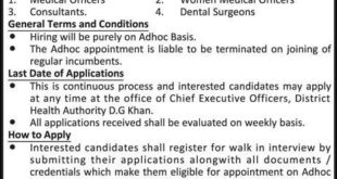 Primary and Secondary Healthcare Department Jobs 2018
