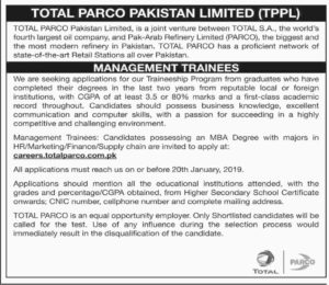 PARCO Jobs 2019 for Management Trainees