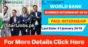 World Bank Summer Internship 2019