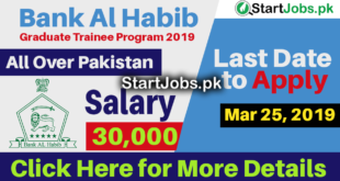 Bank Al Habib Graduate Trainee Program 2019