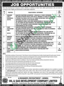 OGDCL Jobs 2019 Apply