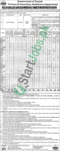 Primary And Secondary Healthcare Department Punjab Jobs 2019