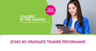 Zong 4G Graduate Trainee Program 2019