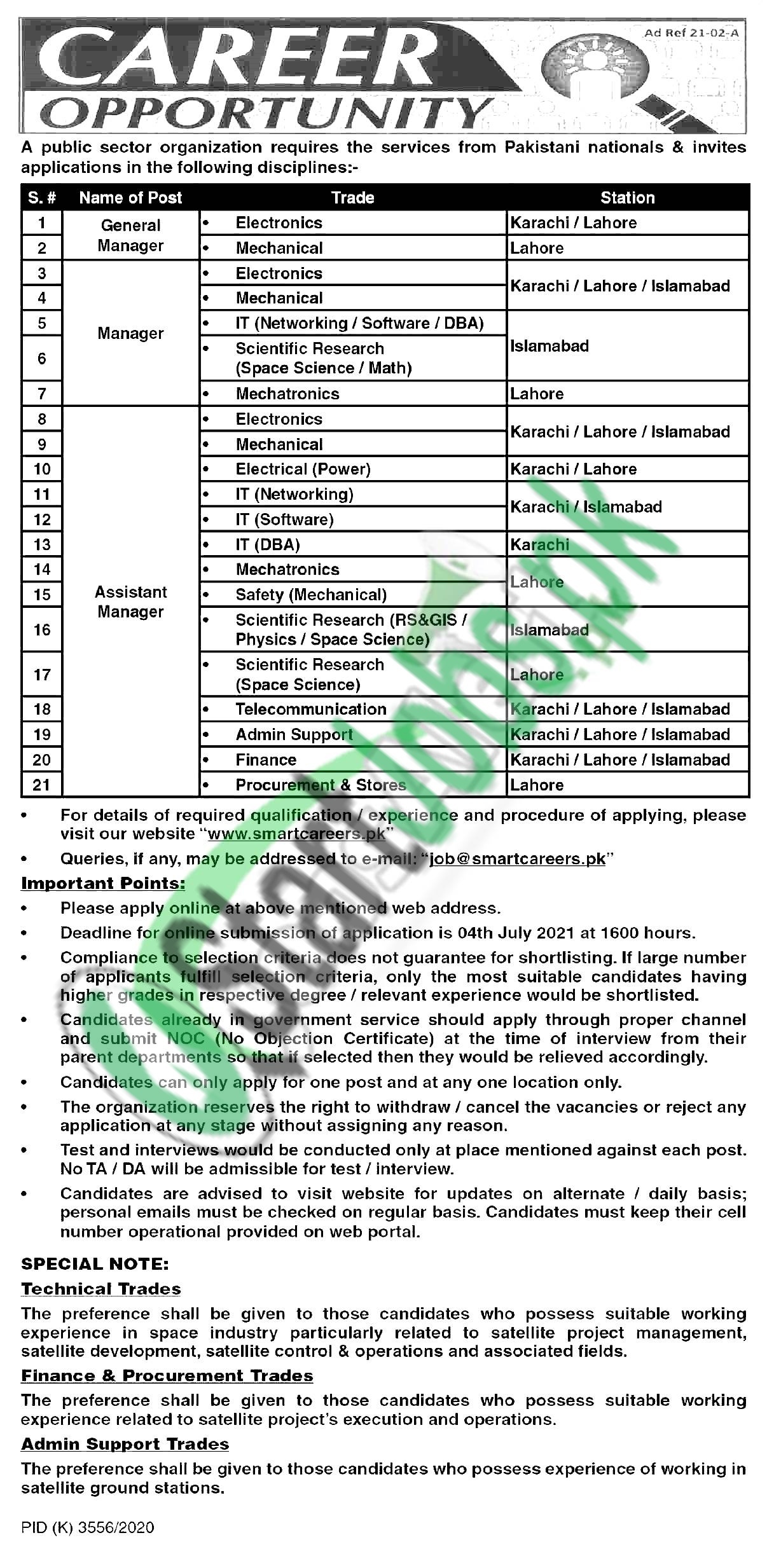SUPARCO Jobs 2021 Latest Advertisement Apply Online